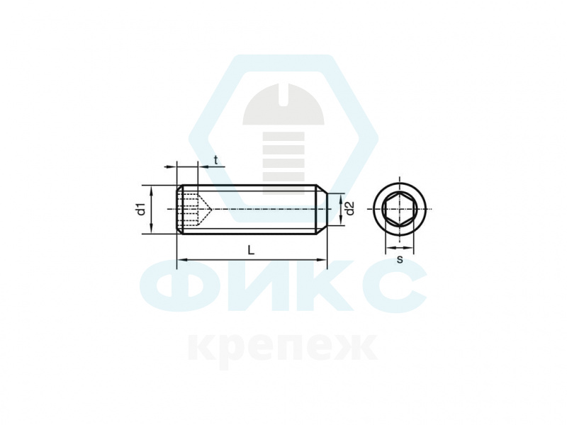 Винт DIN 913 М3х4 нержавеющая сталь А2
