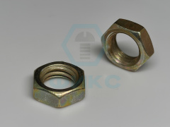 Гайка ГОСТ 15522-70 М10х1,25 сталь цинк желтый