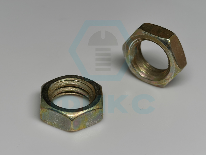 Гайка ГОСТ 15522-70 М10х1,25 сталь цинк желтый