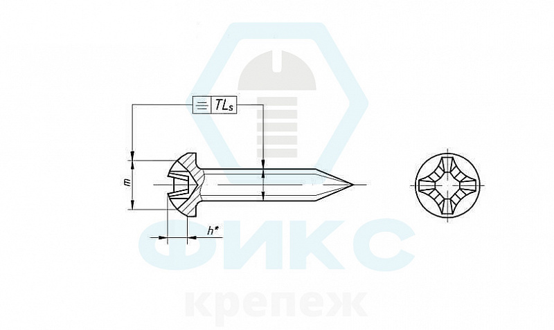 Винт ГОСТ 11650-80 3х18 сталь цинк белый исп.2
