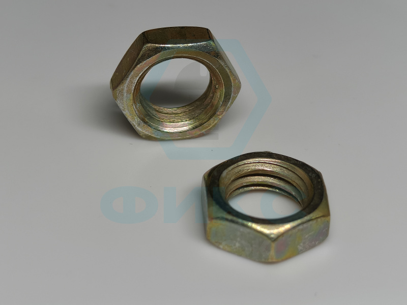 Гайка ГОСТ 15522-70 М10х1,25 сталь цинк желтый